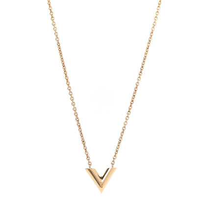 Louis Vuitton Essential V Necklace Gold 1 of 6