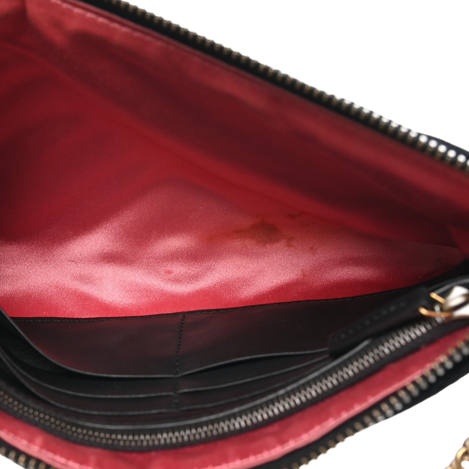 Gucci Velvet Matelasse Mini GG Marmont Chain Bag Black 5 of 11