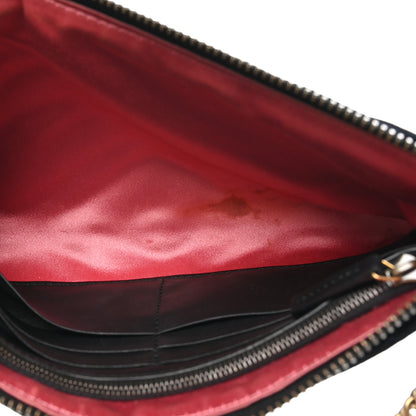 Gucci Velvet Matelasse Mini GG Marmont Chain Bag Black 5 of 11