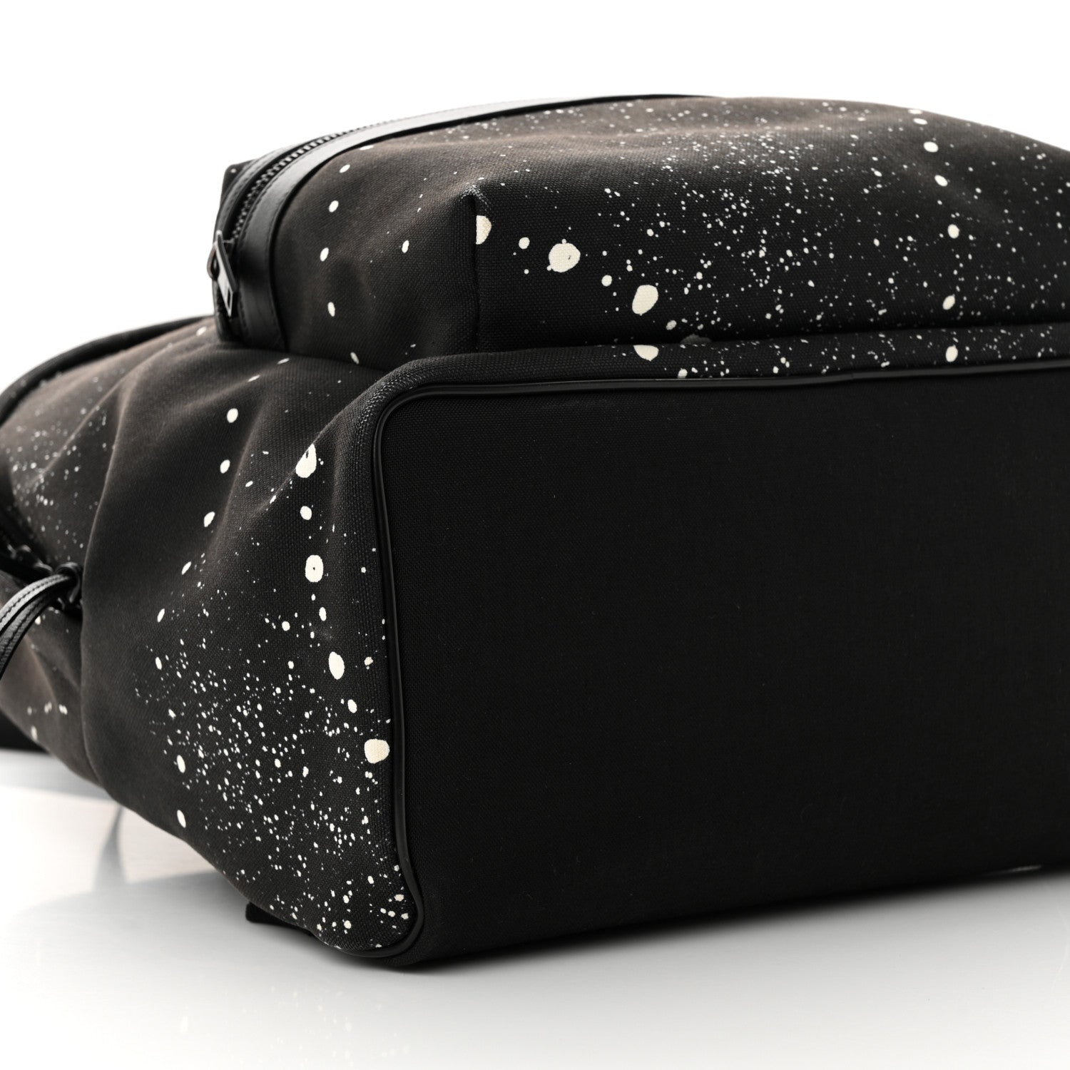 Saint Laurent Canvas City Backpack Black White 9 of 10