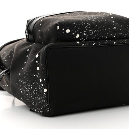 Saint Laurent Canvas City Backpack Black White 9 of 10