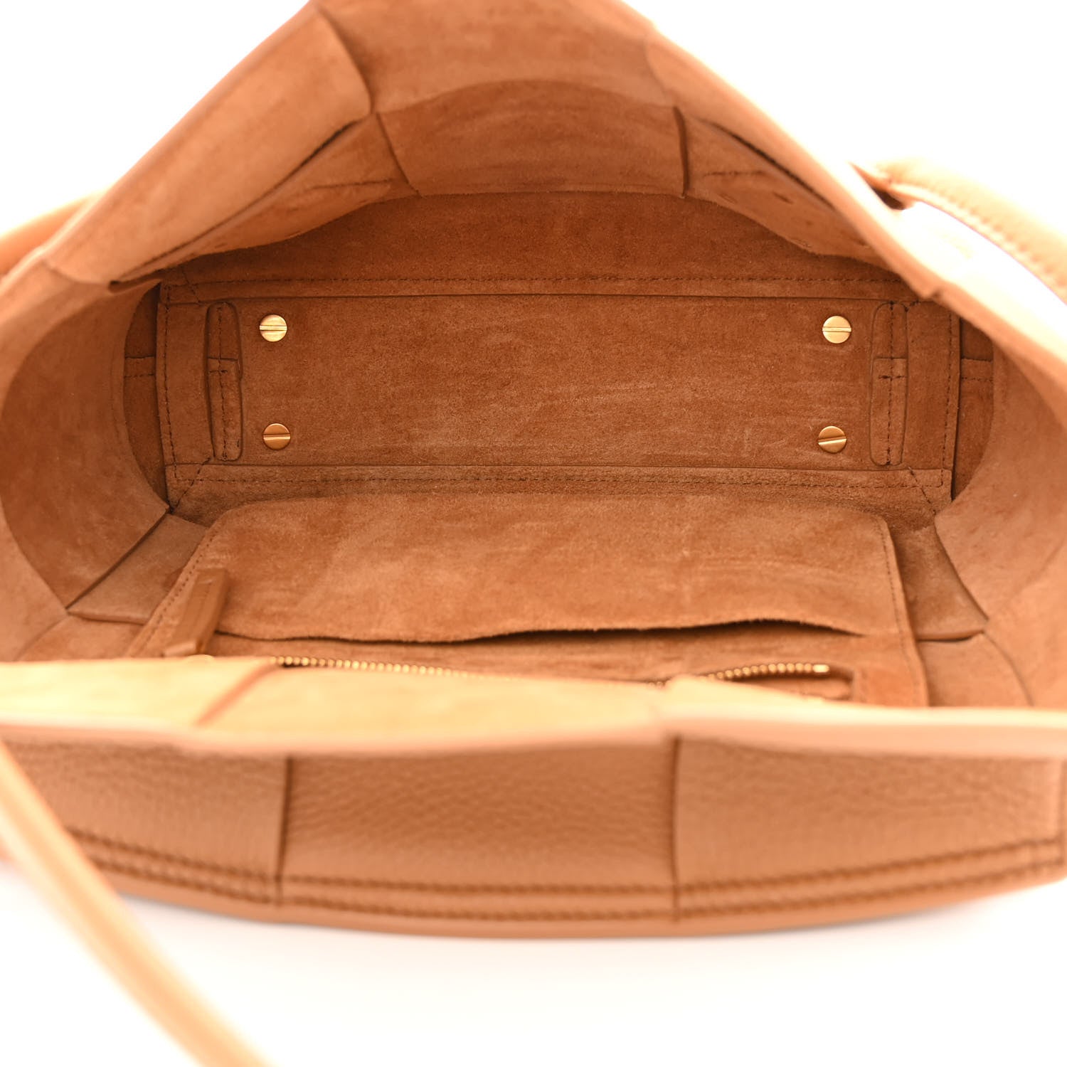 Bottega Veneta Grained Calfskin Maxi Intrecciato Small Arco Caramel 5 of 10