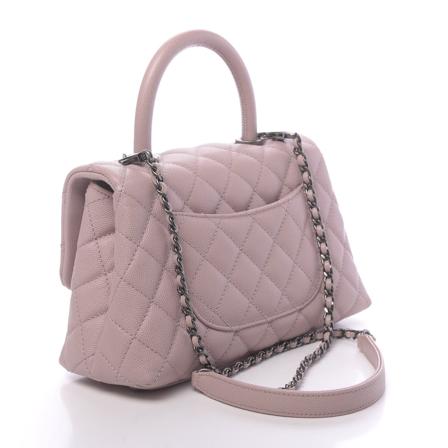 Chanel Caviar Quilted Mini Coco Handle Flap Pink 3 of 10