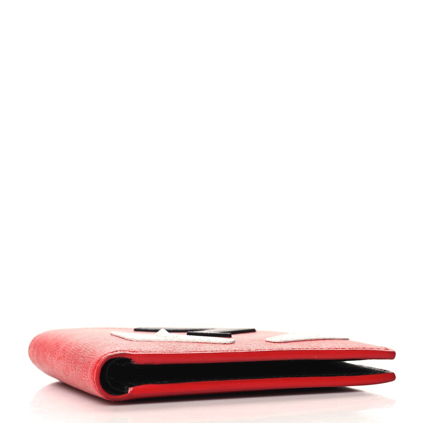 Vitello Elite Flamingo Lightning Monster Eyes Bi-Fold Wallet Rosso White Black