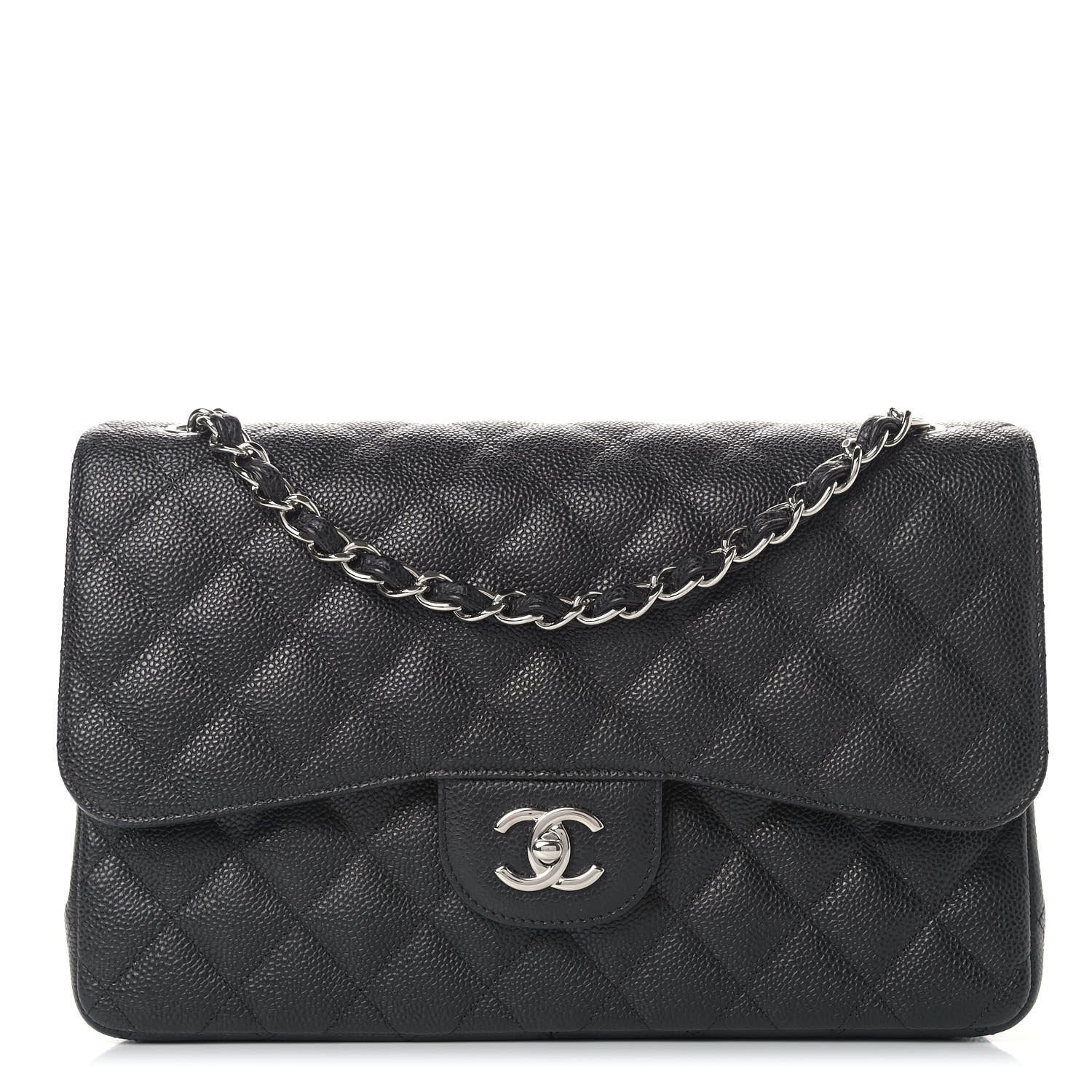 Chanel Caviar Quilted Jumbo Double Flap Black 1 of 11