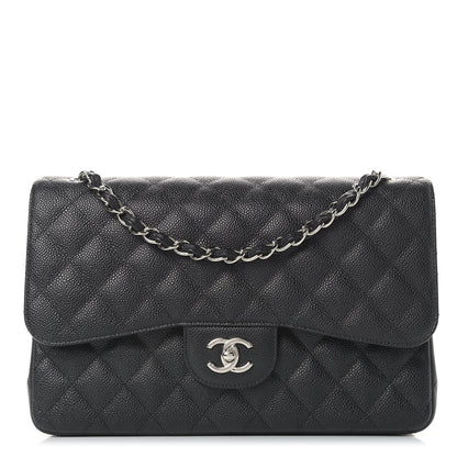 Chanel Caviar Quilted Jumbo Double Flap Black 1 of 11