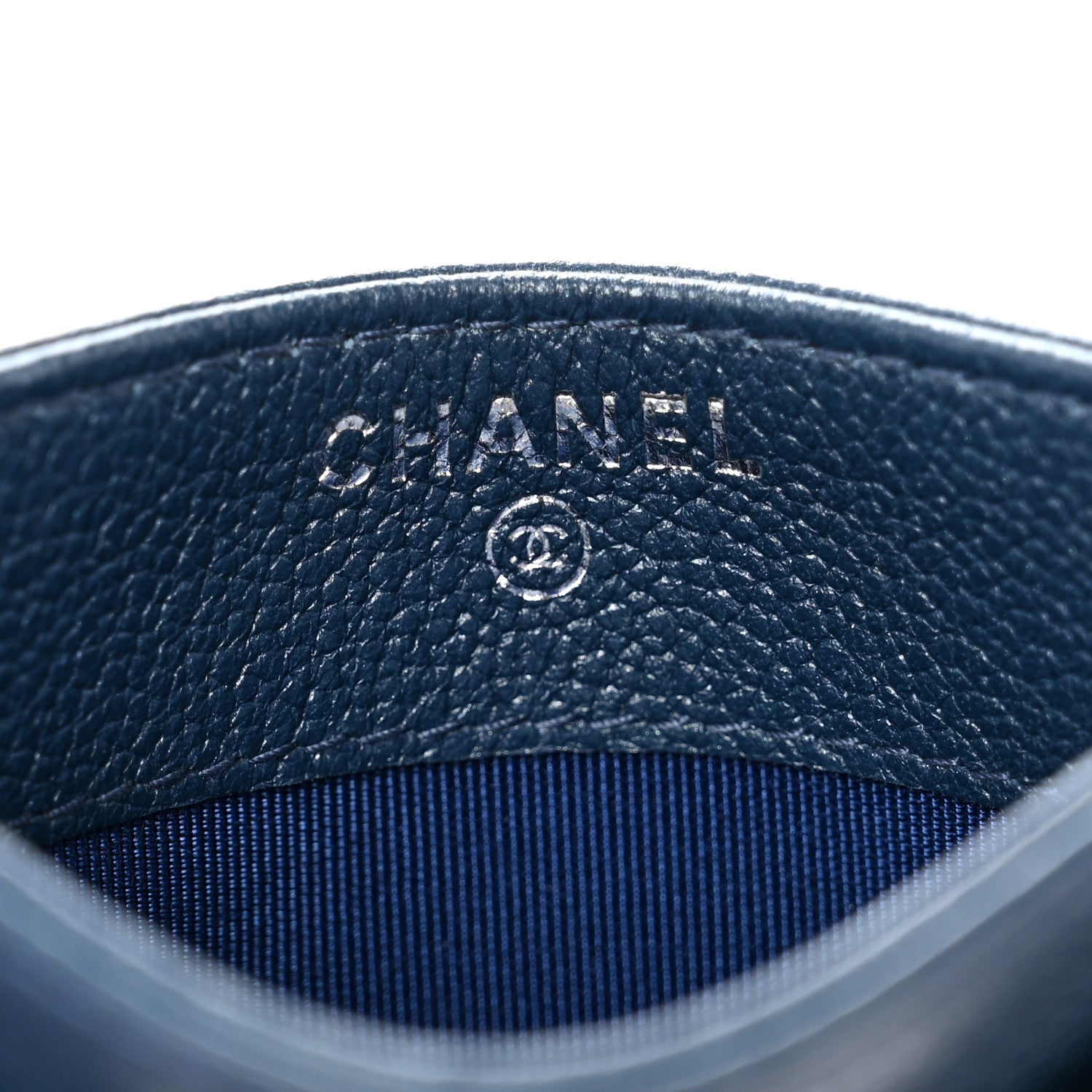 Chanel Denim Goatskin Quilted Card Holder Blue 7 of 8