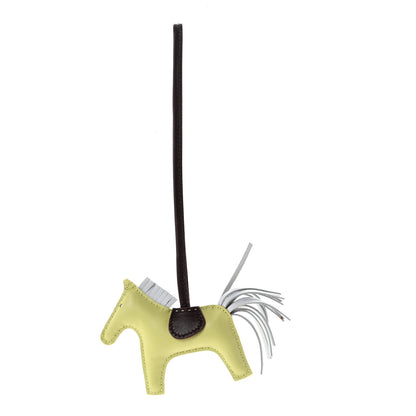 Hermes Milo Lambskin Grigri Rodeo Horse Bag Charm PM Jaune Bourgeon Bleu Brume Rouge Sellier 1 of 3