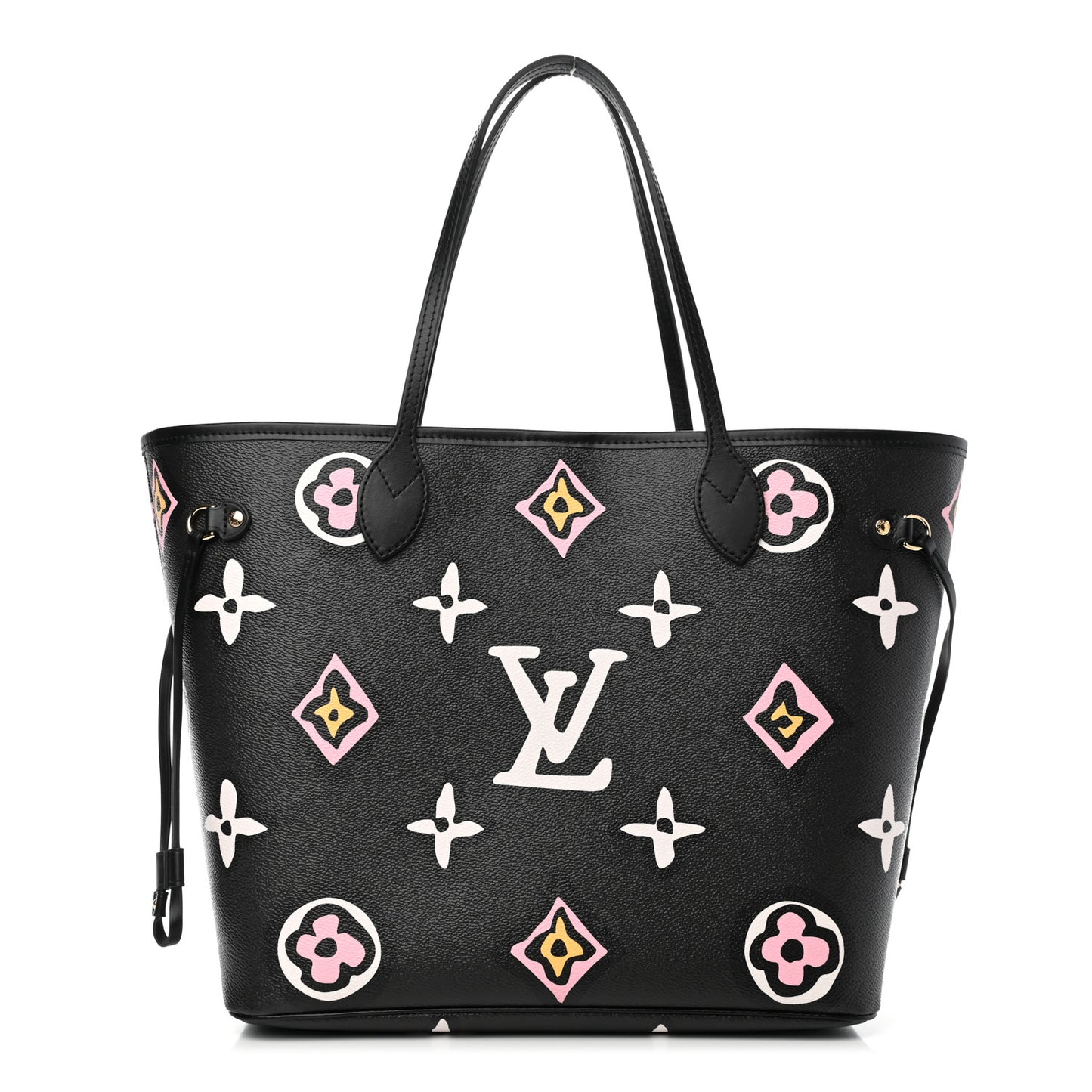 Monogram Giant Wild At Heart Neverfull MM Black