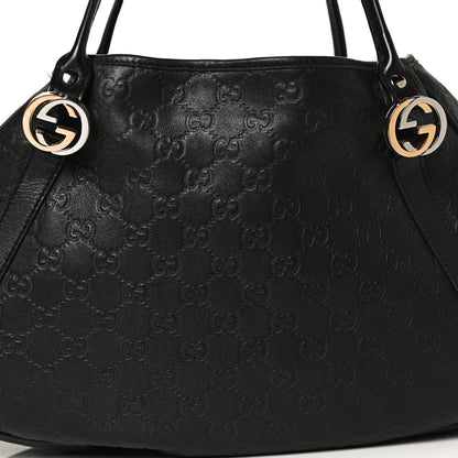 Gucci Guccissima Medium GG Twins Shoulder Bag Black 7 of 12