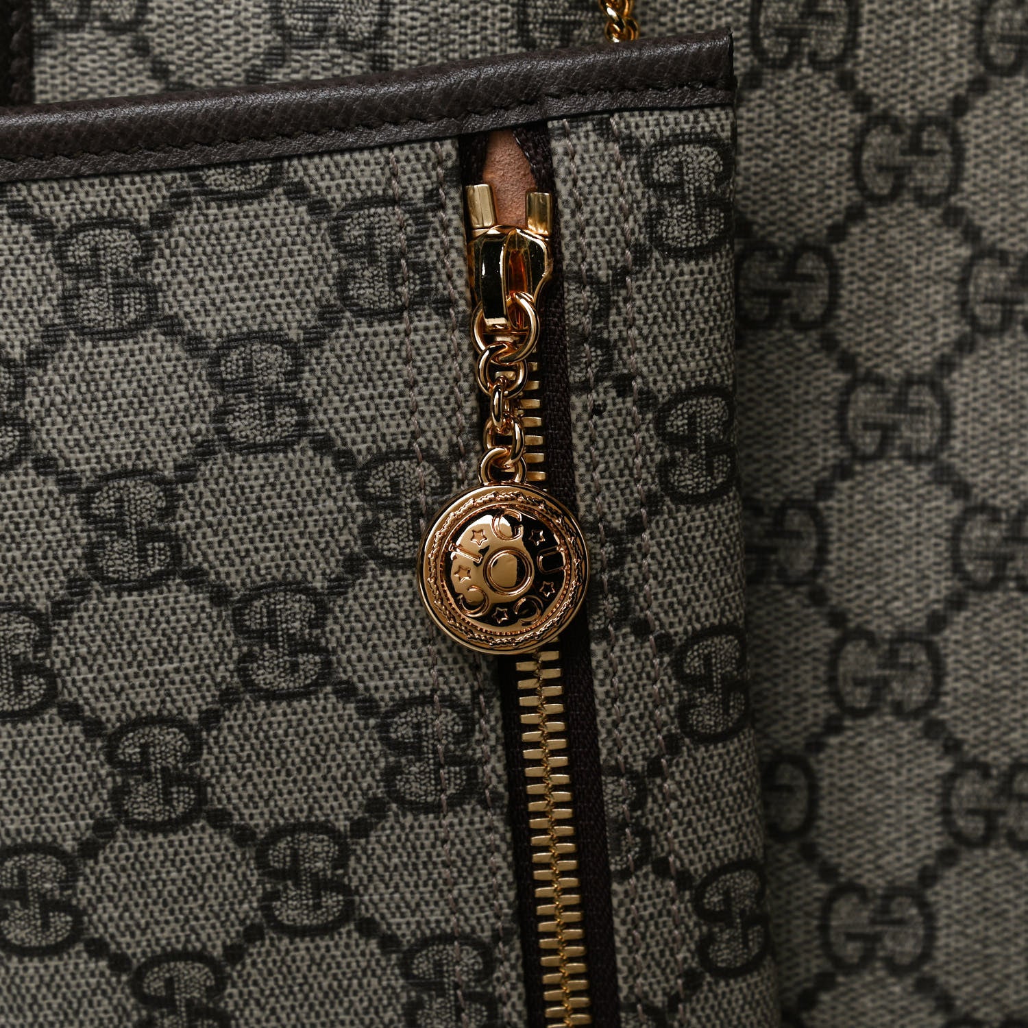 Gucci GG Supreme Monogram Large Rajah Chain Tote Beige New Acero 12 of 13
