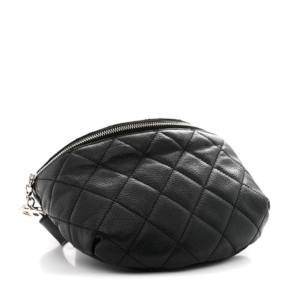 Chanel Grained Calfskin Quilted Waist Belt Bag Black 4 of 11