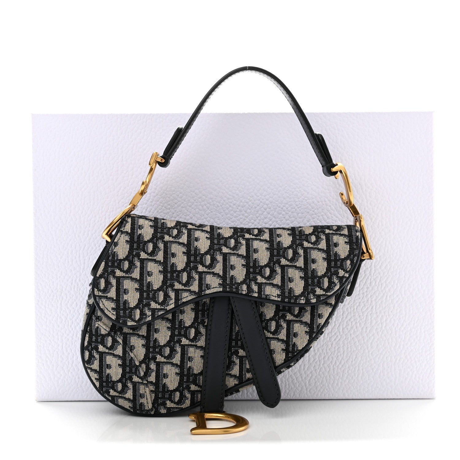 Christian Dior Oblique Mini Saddle Bag Blue 11 of 11