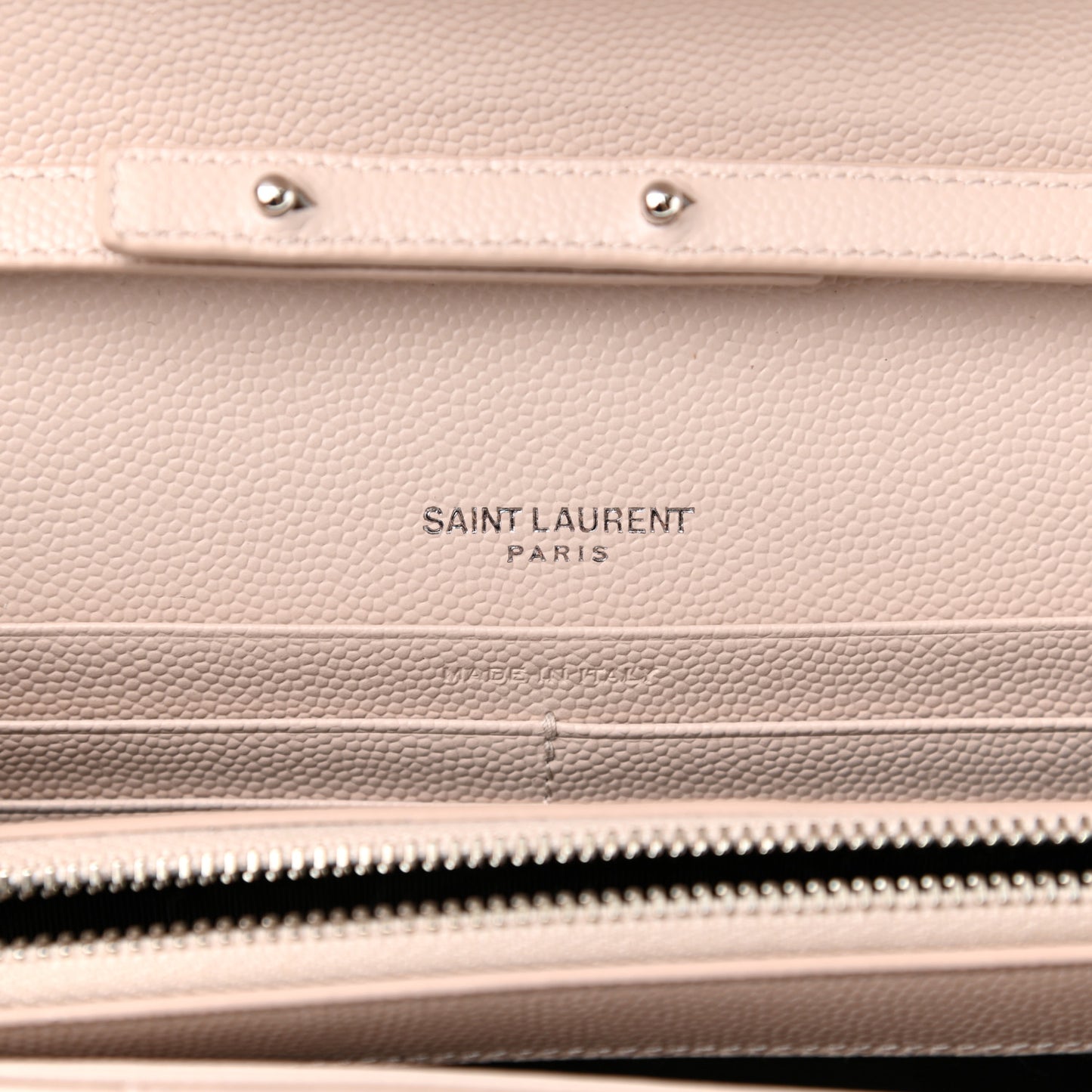 Grain De Poudre Matelasse Chevron Monogram Chain Wallet Pale Pink