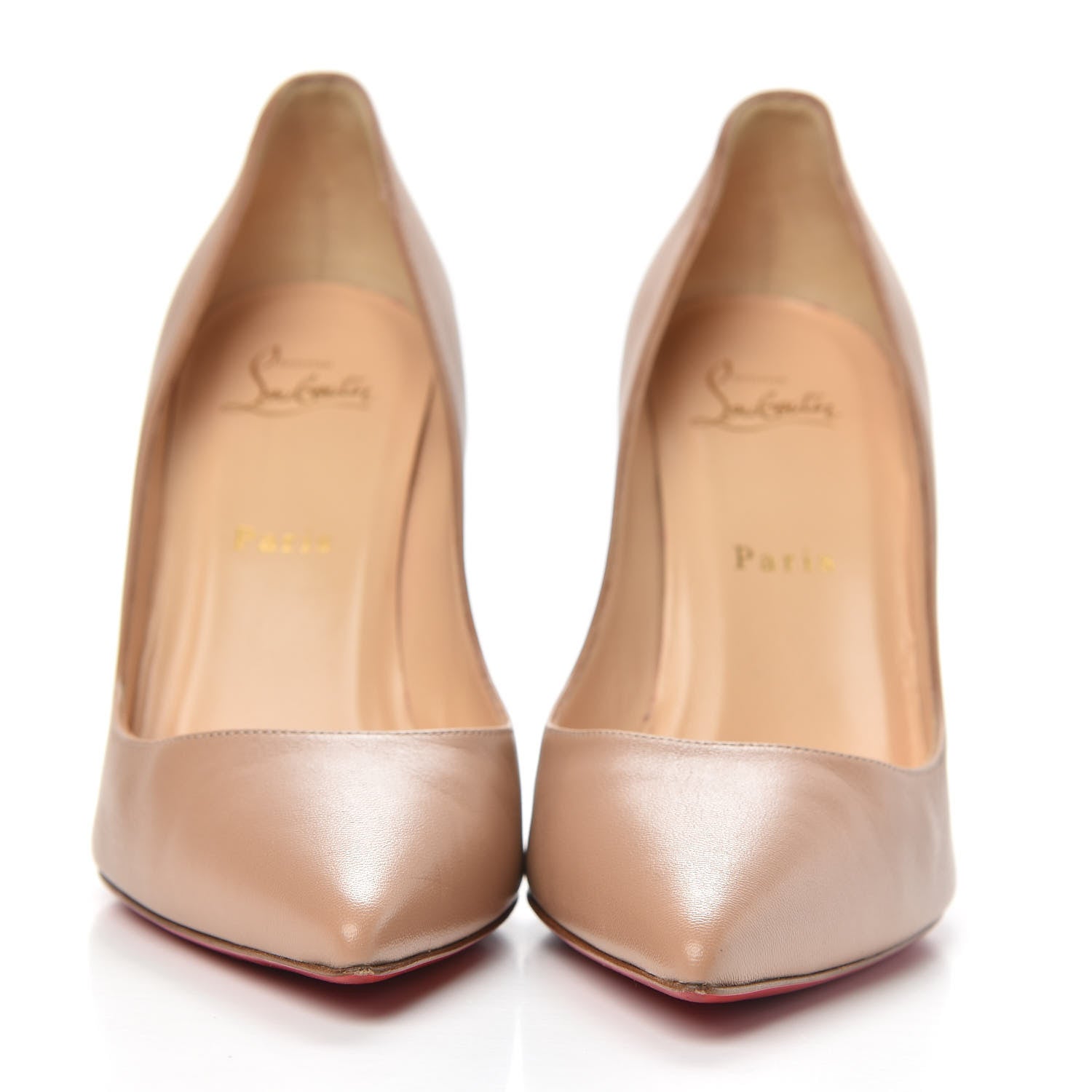 Christian Louboutin Nappa Apostrophy 100 Pumps 39 Nude 2 of 10