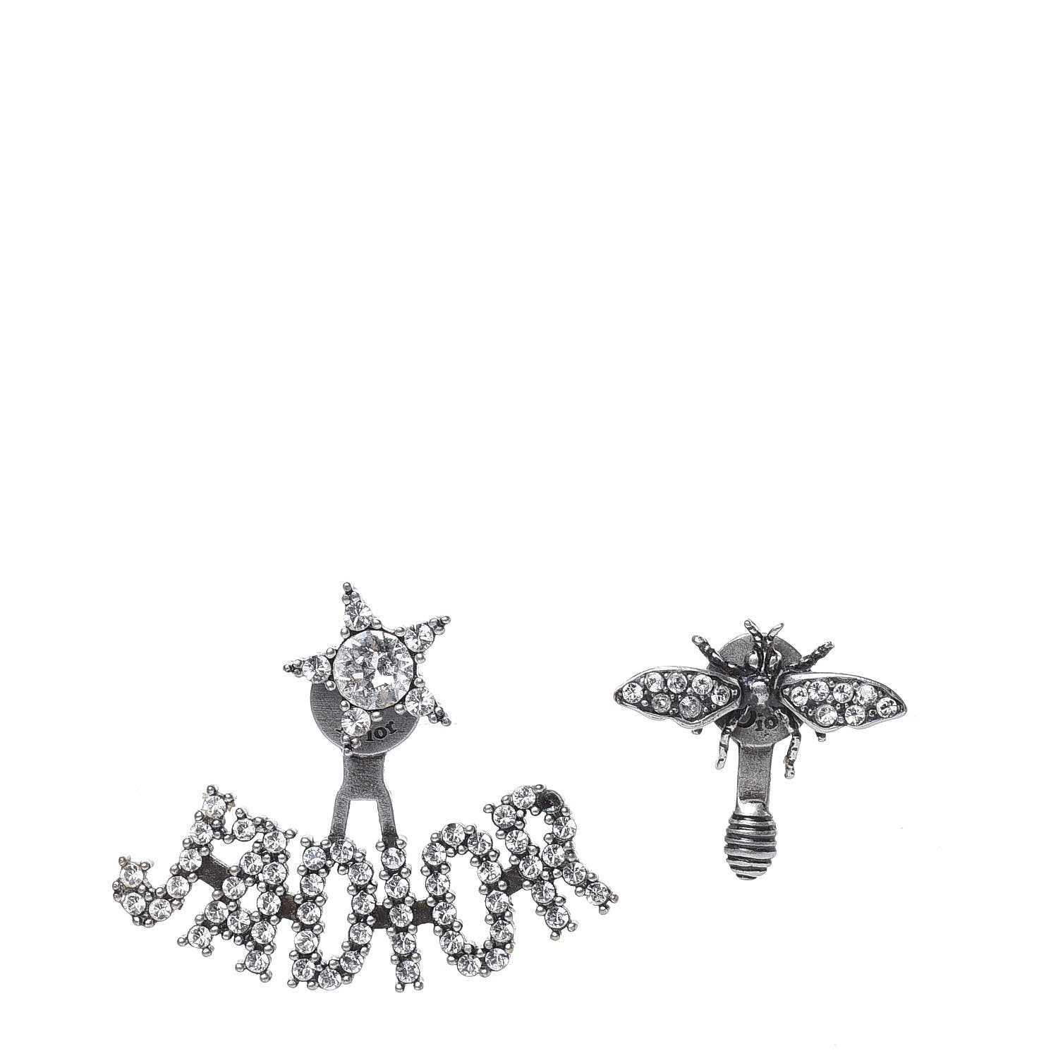 Christian Dior Palladium Crystal J'adior Earrings 1 of 3