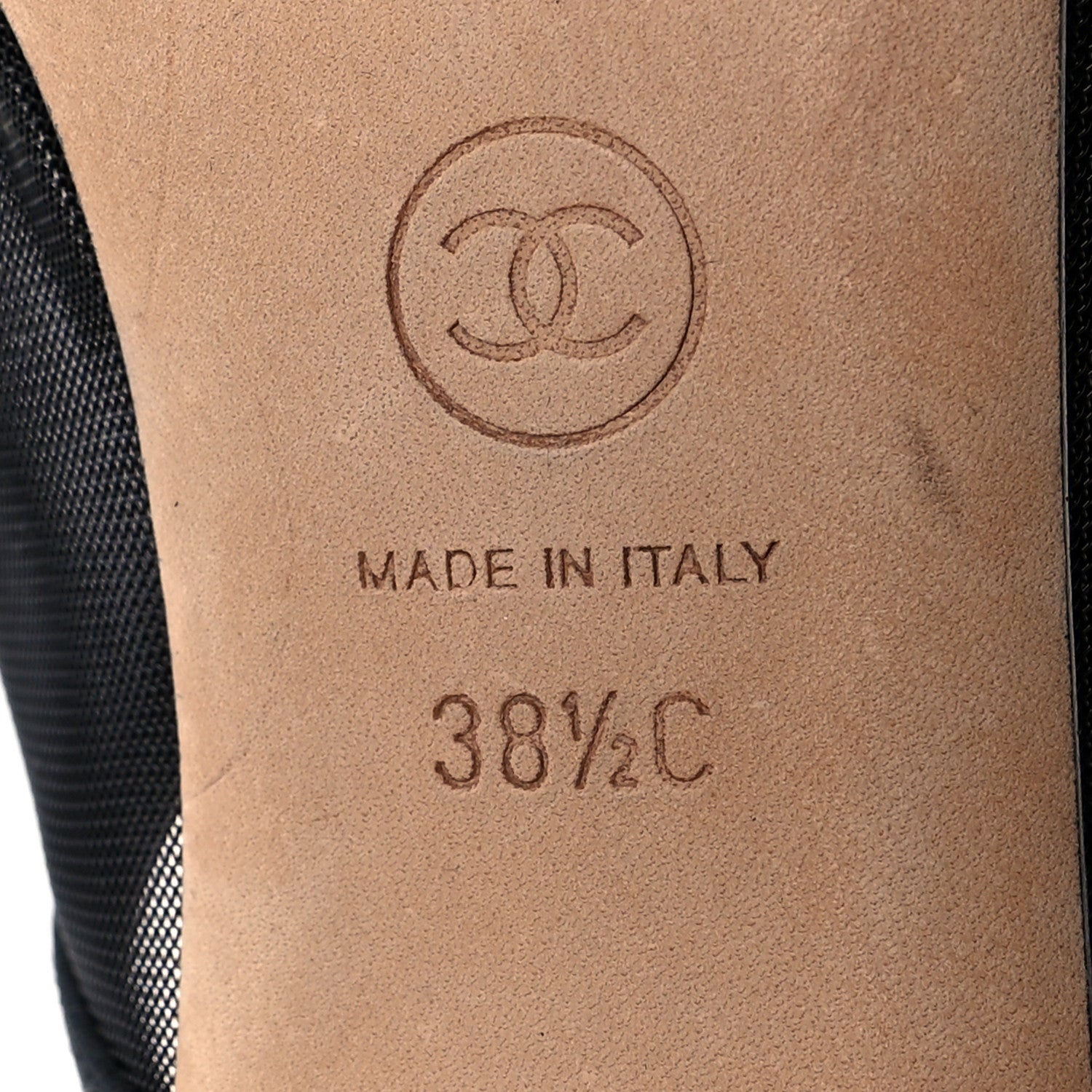 Chanel Mesh Goatskin Pearl Mules 38.5 Black 7 of 8