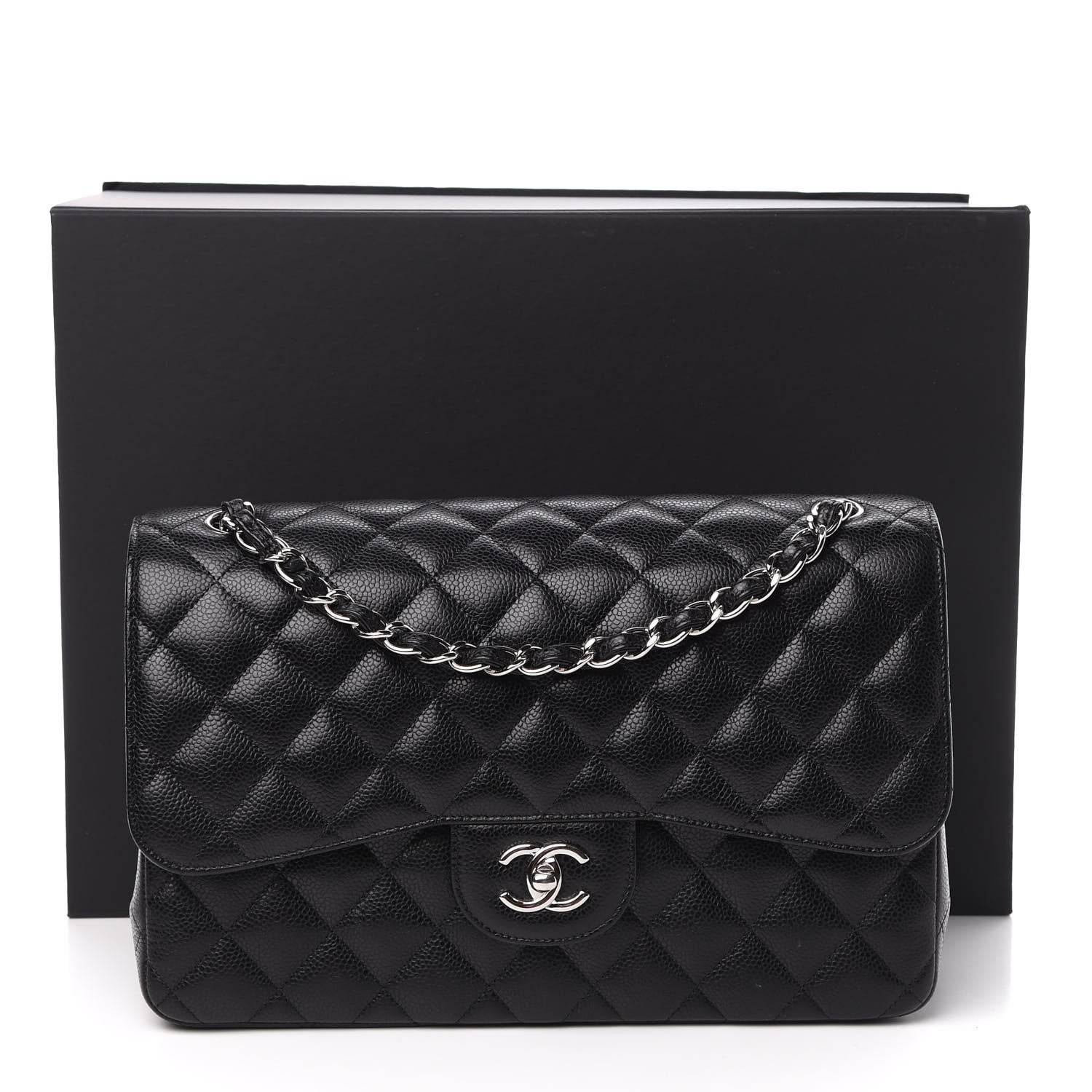 Chanel Caviar Quilted Jumbo Double Flap Black 12 of 12