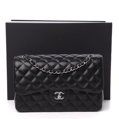 Chanel Caviar Quilted Jumbo Double Flap Black 12 of 12