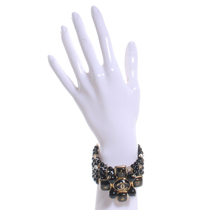 Chanel Beaded Gripoix Bracelet Black 2 of 5