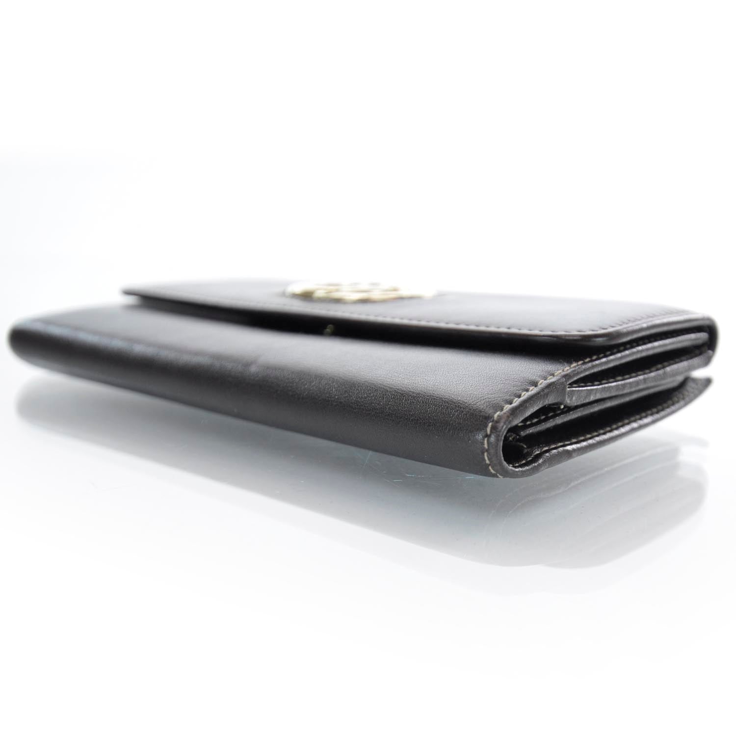 Gucci Calfskin Britt Continental Wallet Brown 3 of 7