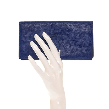 Hermes Epsom Bearn Gusset Wallet Bleu Saphir 2 of 7