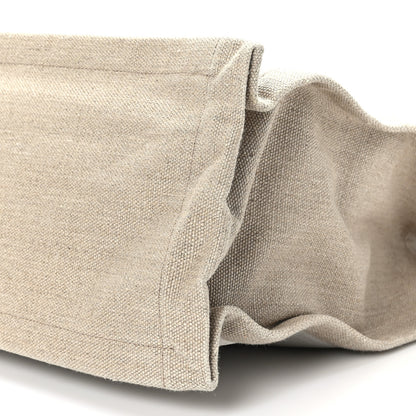 Saint Laurent Linen Calfskin Rive Gauche Tote Optic White 8 of 8