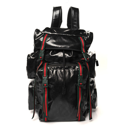 Gucci GG Crystal Monogram Web Backpack Black 1 of 10