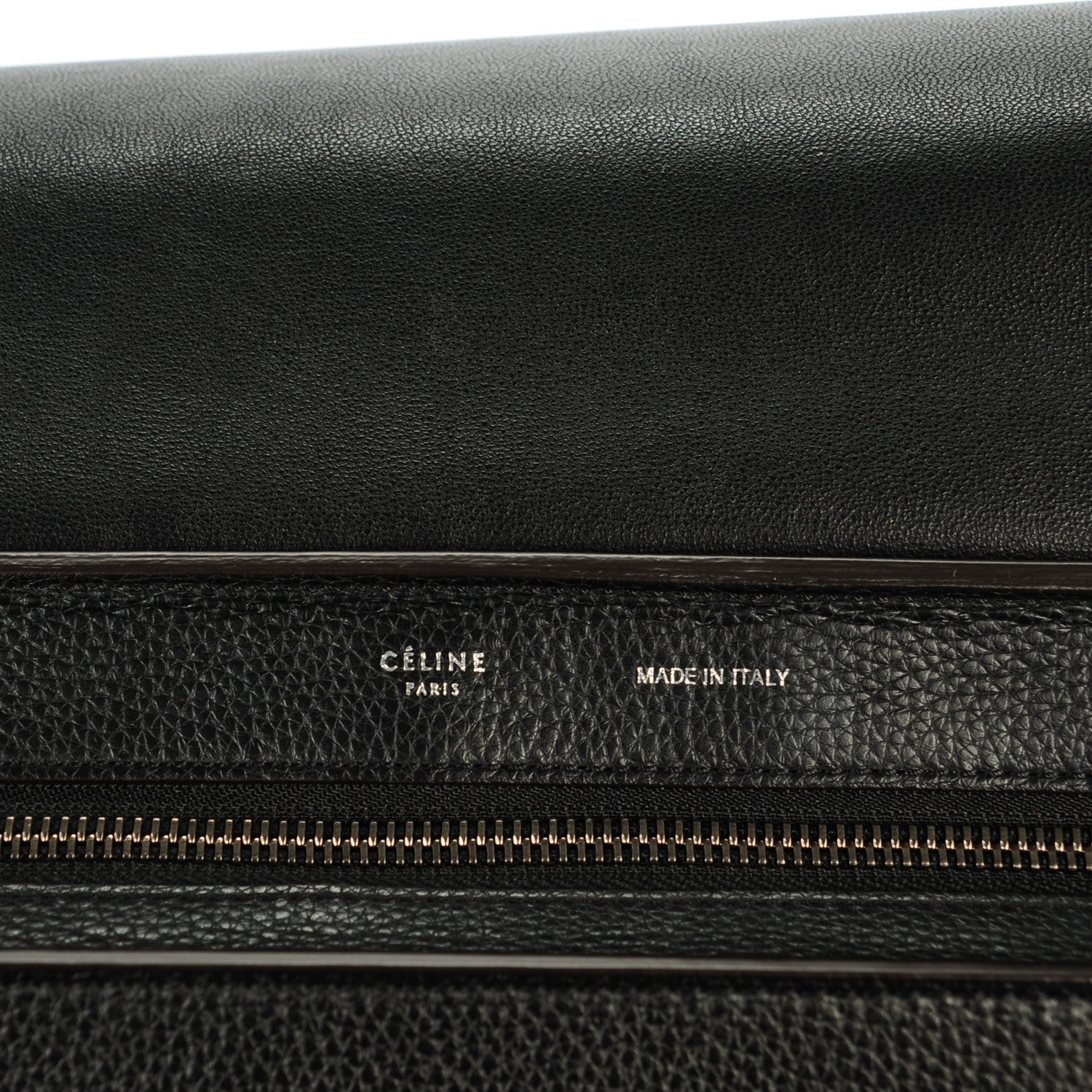 Celine Drummed Calfskin Suede Medium Trapeze Black 7 of 8