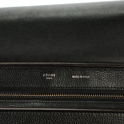 Celine Drummed Calfskin Suede Medium Trapeze Black 7 of 8