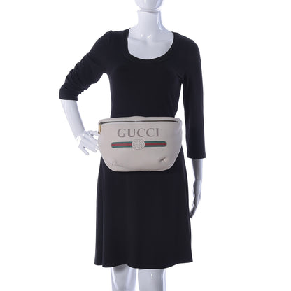 Gucci Grained Calfskin Logo Belt Bag White 2 of 12