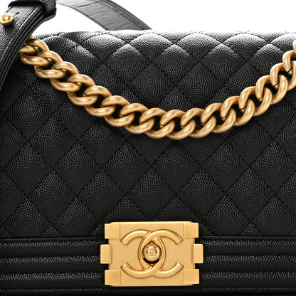 Chanel Caviar Quilted Medium Boy Flap Black 8 of 10