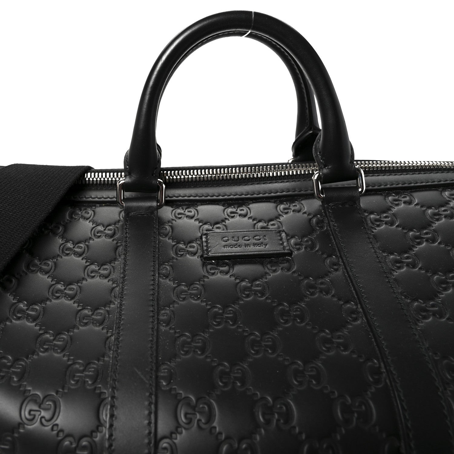 Gucci Guccissima Signature Medium Duffle Black 7 of 9