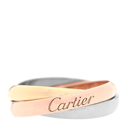 Cartier 18K Pink Yellow White Gold Small Trinity Ring 51 5.75 1 of 6