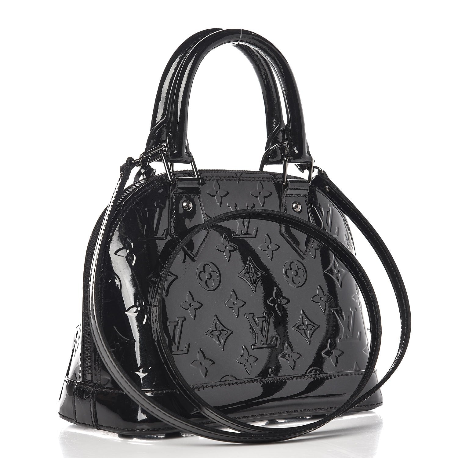 Louis Vuitton Vernis Alma BB Noir Magnetique 4 of 10