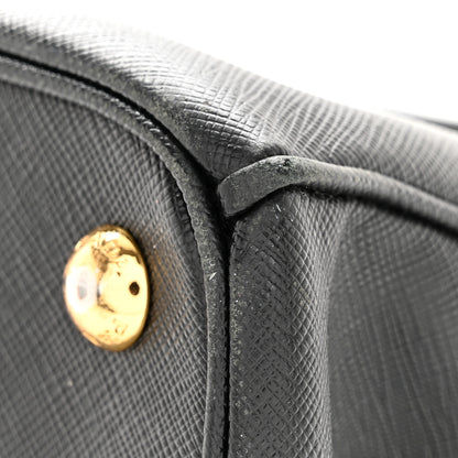 Prada Saffiano Lux Medium Double Zip Tote Black 11 of 21