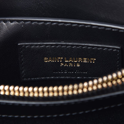 Saint Laurent Calfskin Y Quilted Monogram Small Loulou Chain Satchel Black 6 of 8
