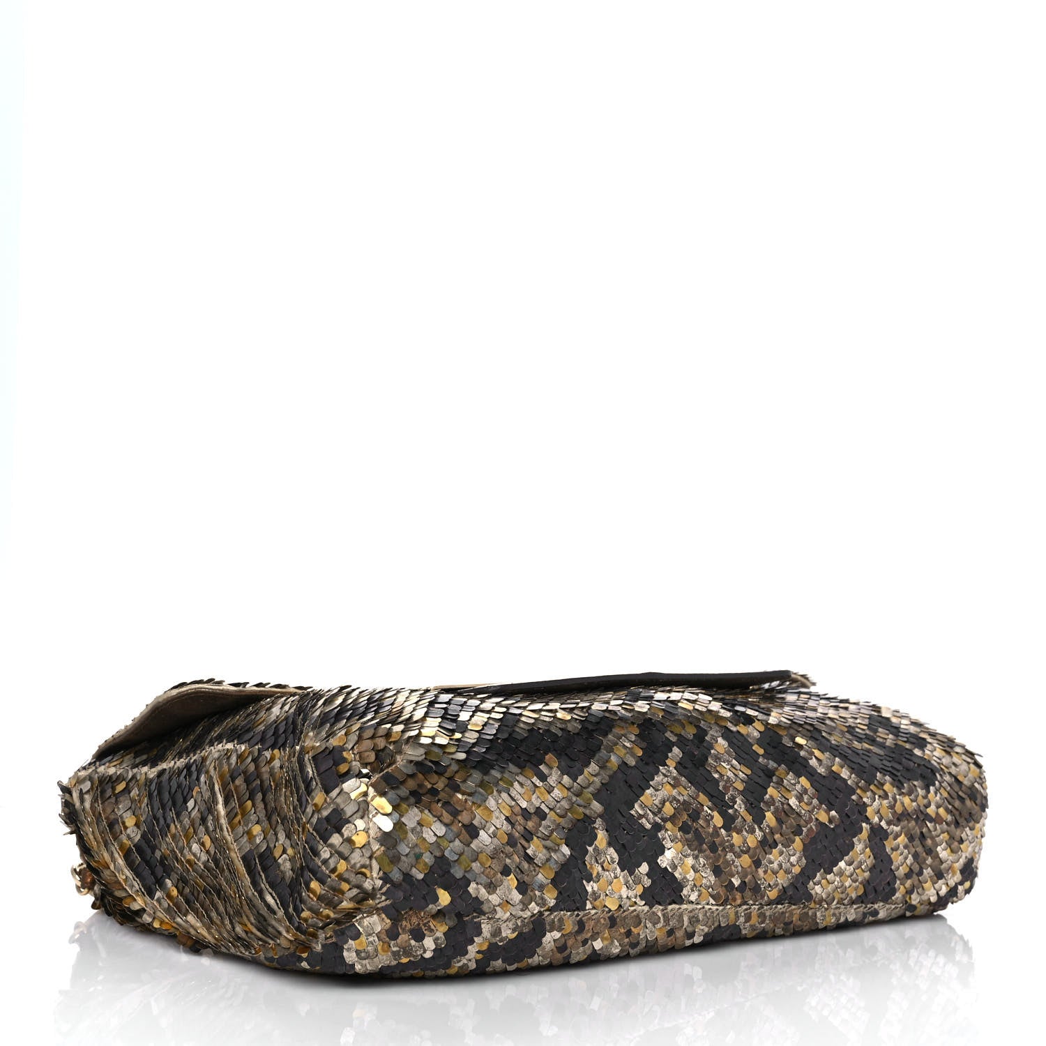Jimmy Choo Silk Metallic Sequin Watersnake Carolina Chain Shoulder Bag Multicolor 3 of 8