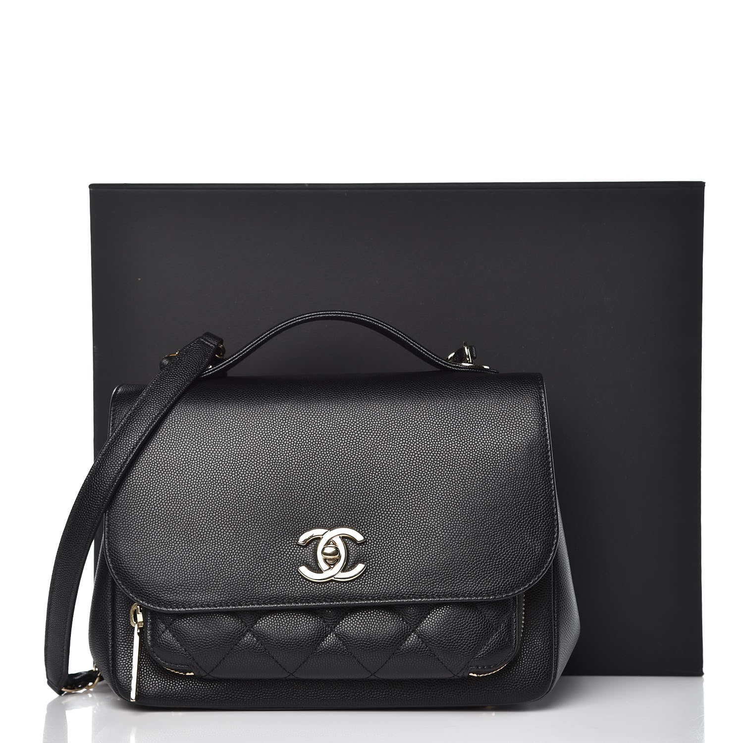 Chanel Caviar Quilted Small Business Affinity Flap Black 9 of 9