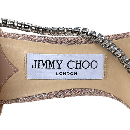 Jimmy Choo Crystal Thaia 100 Sandal 37.5 Ballet Pink 7 of 11