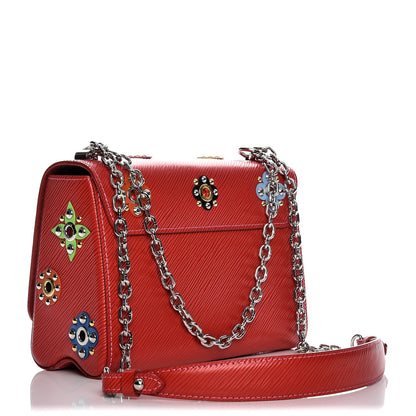 Louis Vuitton Epi Mechanical Flowers Twist Shoulder Bag MM Coquelicot 2 of 9