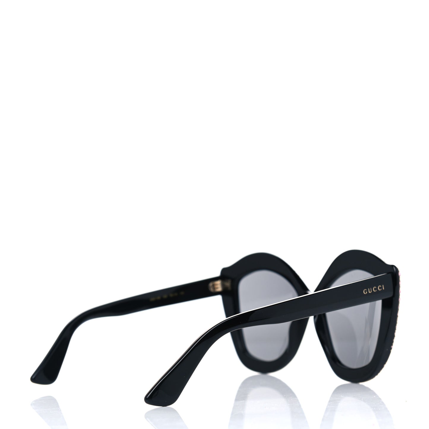 Crystal Cat Eye Sunglasses GG0118S Black