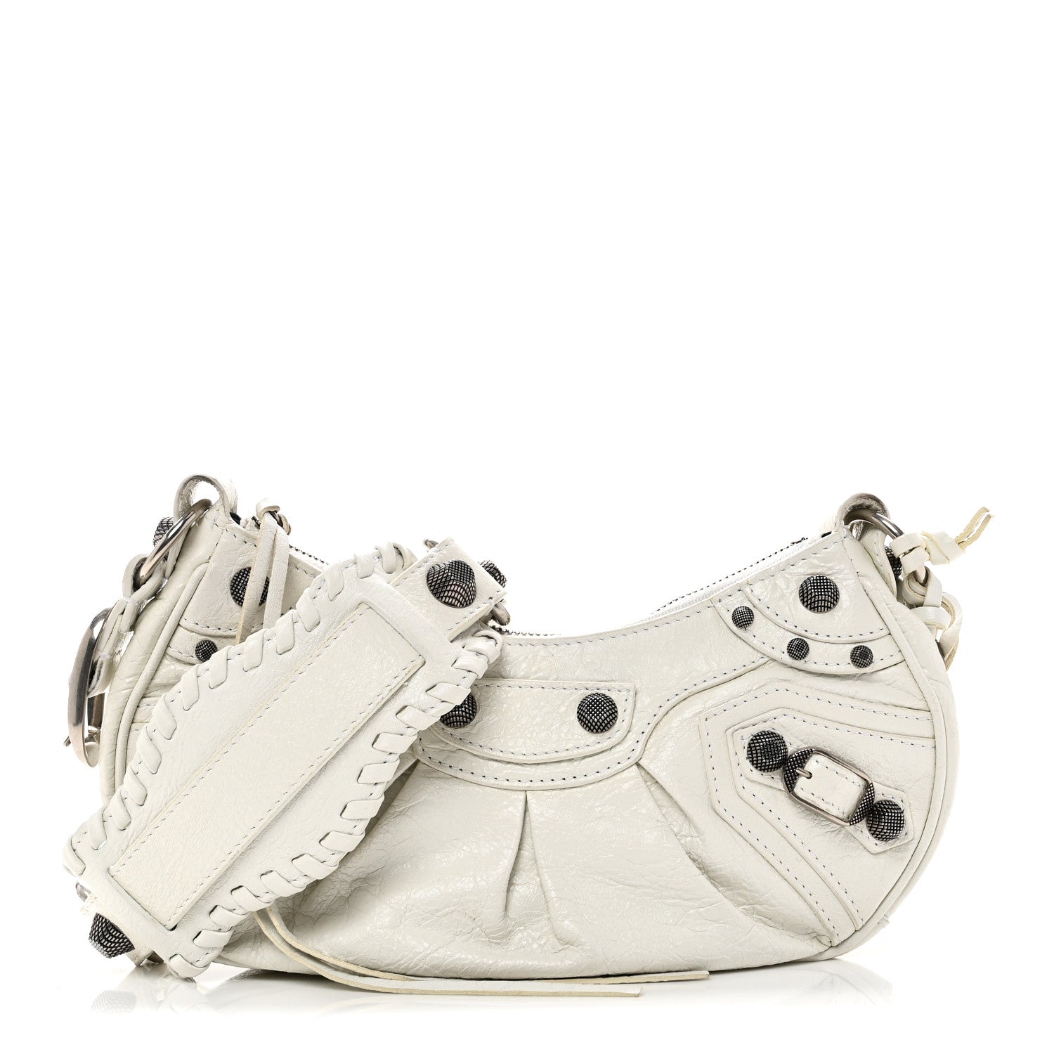 Balenciaga Agneau Arena Le Cagole Shoulder Bag XS Optic White 1 of 11