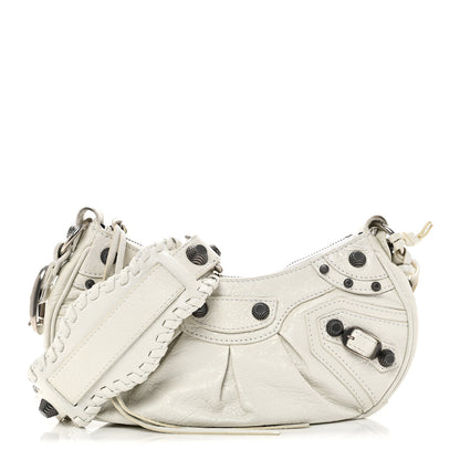Balenciaga Agneau Arena Le Cagole Shoulder Bag XS Optic White 1 of 11