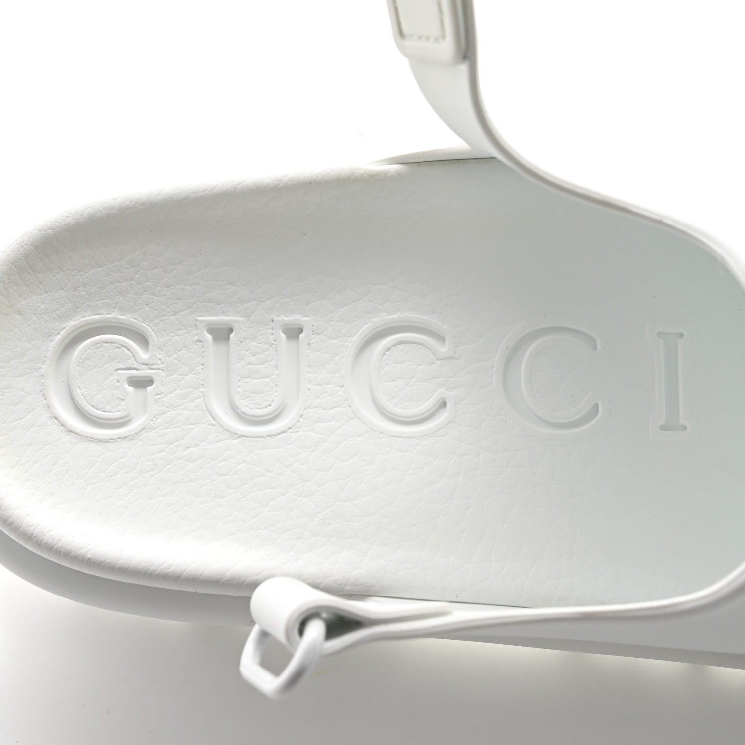 Gucci Soft Rubber Horsebit Touch Womens Strapped Sandals 38 Great White 7 of 9