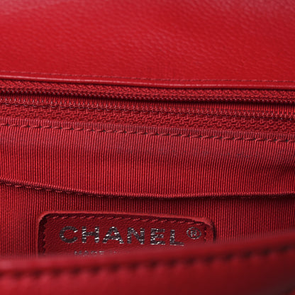 Chanel Caviar Chevron Quilted Small Single Flap Red 16 of 16