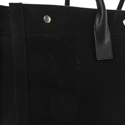 Saint Laurent Linen Calfskin Rive Gauche Tote Black 13 of 13