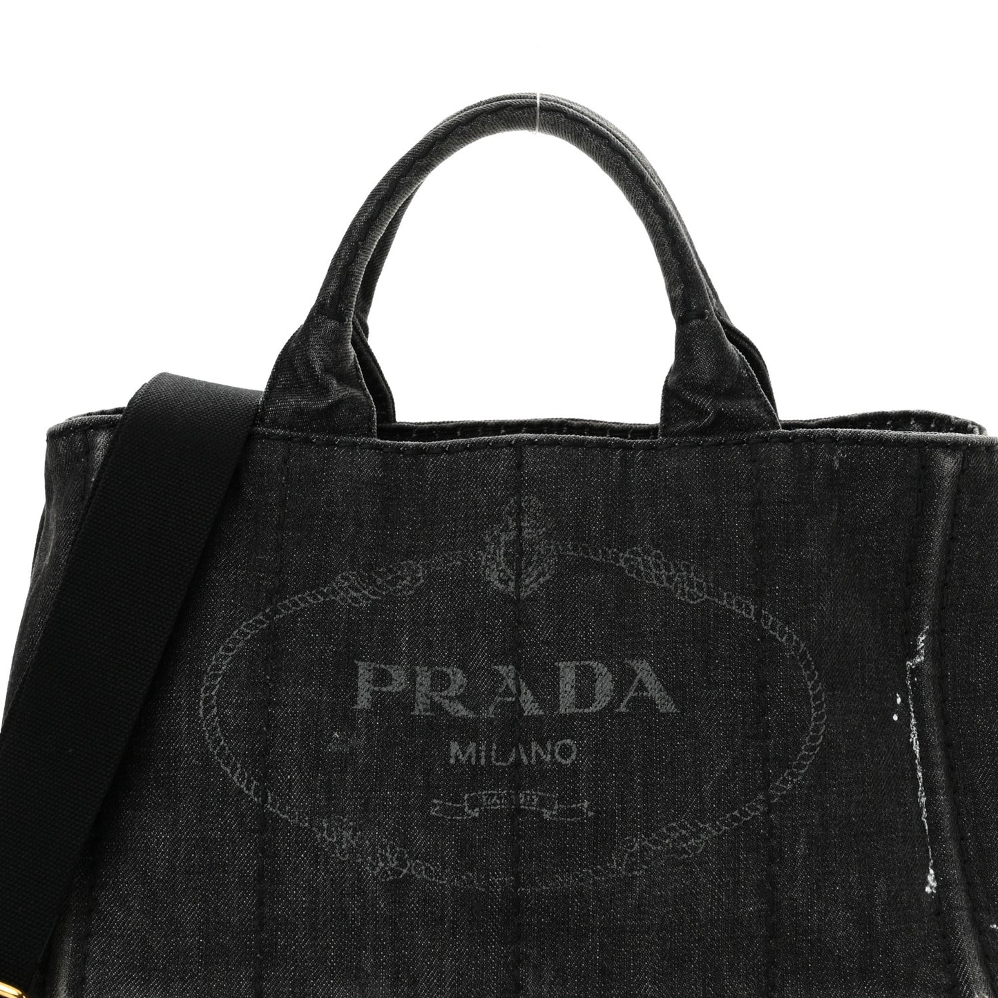 Denim Small Logo Tote Black