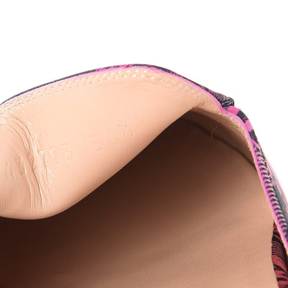 Gucci Silk Satin Saint Romain Womens Princetown Slippers 36.5 Pink Black 8 of 9