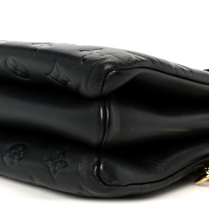 Louis Vuitton Lambskin Embossed Monogram Coussin PM Black 9 of 11
